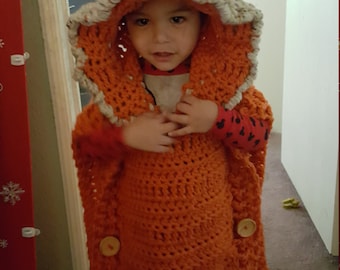 Child Fox Poncho