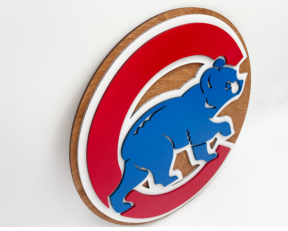 Chicago Cubs Sign Cubs Wall Art MLB Fan Gift Cubs Home Decor Cubs Man ...