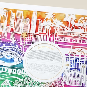 Benutzerdefinierte Ketubah, maßgeschneiderte Hochzeitsketubba
