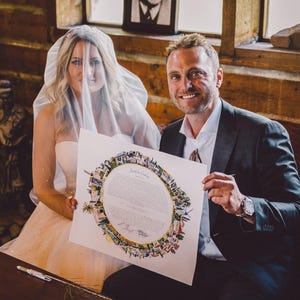 Jerusalem Of Gold Ketubah , Jewish wedding Ketubah, Interfaith Ketubah