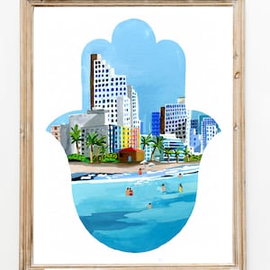 Tel Aviv Jewish Home Blessing, Judaica Gift