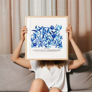hanukkah gift, Home Blessing Print, jewish home decor, Judaica Wall Art, Hebrew English prayer