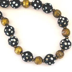 Antique African Skunk Eye Trade Beads Necklace