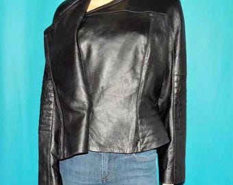 Veste En Cuir D'agneau Thierry Mugler - Taille 40 (44 IT) - Occasion Très Bon état