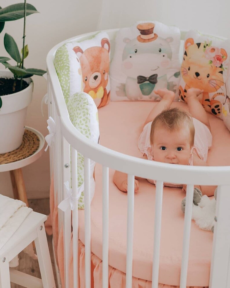 Toy Side in the Crib Character Pillows Baby Bumper and Crib Etsy