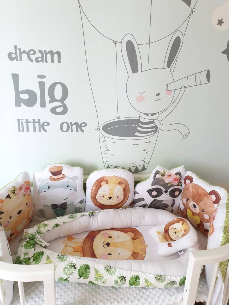 Toy Side in the Crib Character Pillows Baby Bumper and Crib Etsy