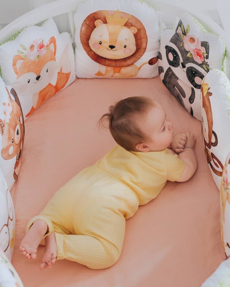 Toy Side in the Crib Character Pillows Baby Bumper and Crib Etsy