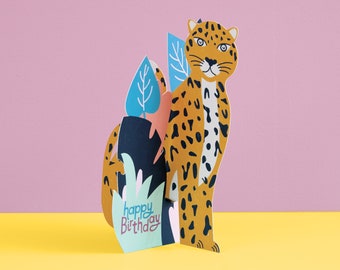 Happy Birthday Card - Leopard