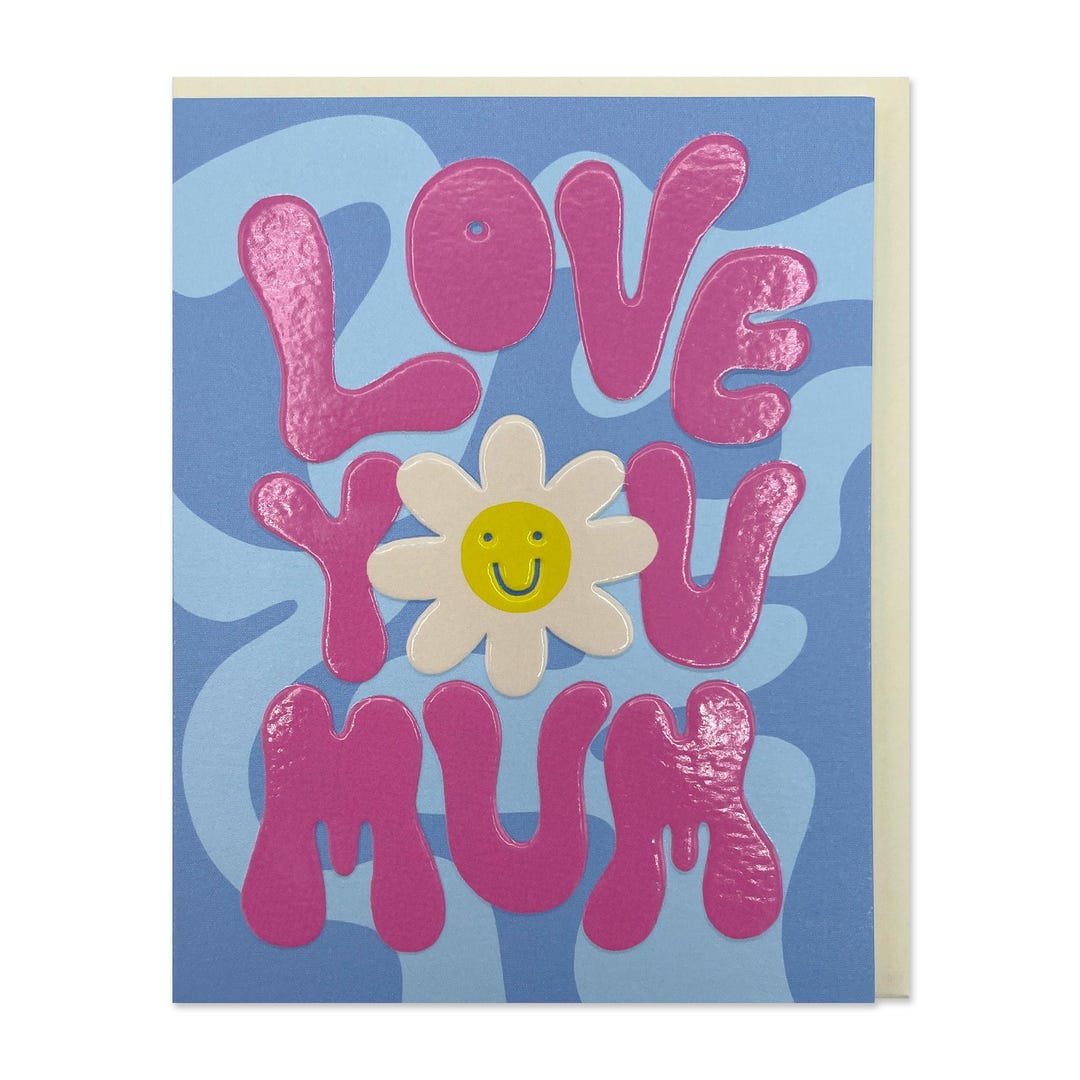 Love You Mum | Greeting Card | Colourful Card | Mother's Day | Flower ...