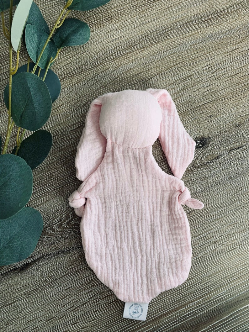 Bunny muslin lovey blanket cuddle blanket burp cloth Etsy