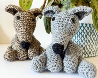 Greyhound/Whippet/Italian Greyhound Dog Crochet Stuffed Toy