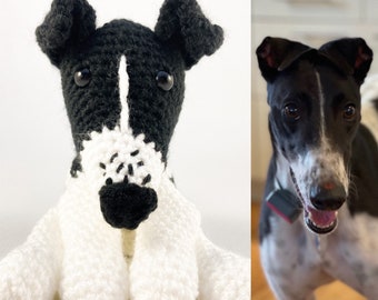 Custom Crocheted Greyhound/Whippet/Italian Greyhound - Personalised Stuffed Pet Toy, Gifts For Dog Owners