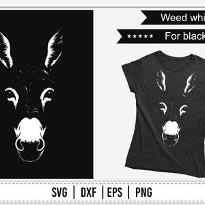 Donkey SVG file for black shirts/surfaces, file for cutting machines, instant download
