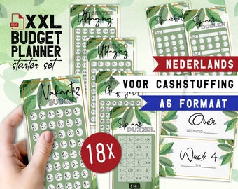 XXL Budget planner Starter set PDF download | Nederlands | Geschikt voor A6 Budgetplanner | Cashstuffing | Spaarchallenges en spaardoelen