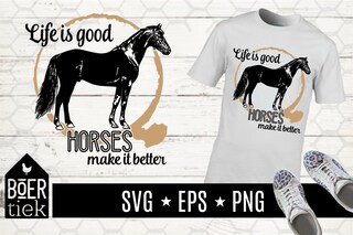 Stuff4 Targa A Cuore In Legno 'Life Is Good But Horses Make It Better': Regalo Per Amanti Dei Cavalli