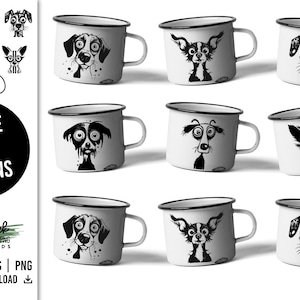 Cute dog bundle, 6 designs, SVG files for cutting machines