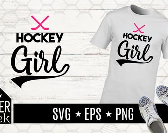 Hockey girl, SVG/EPS/PNG, cutting file