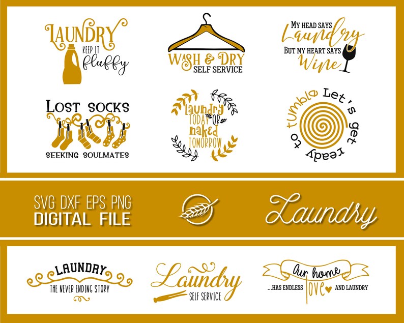 Laundry bundle, SVG cut files Etsy Nederland