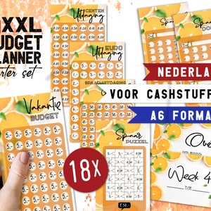 XXL Budget planner Starter set PDF download | Nederlands | Geschikt voor A6 Budgetplanner | Cashstuffing | Spaarchallenges en spaardoelen