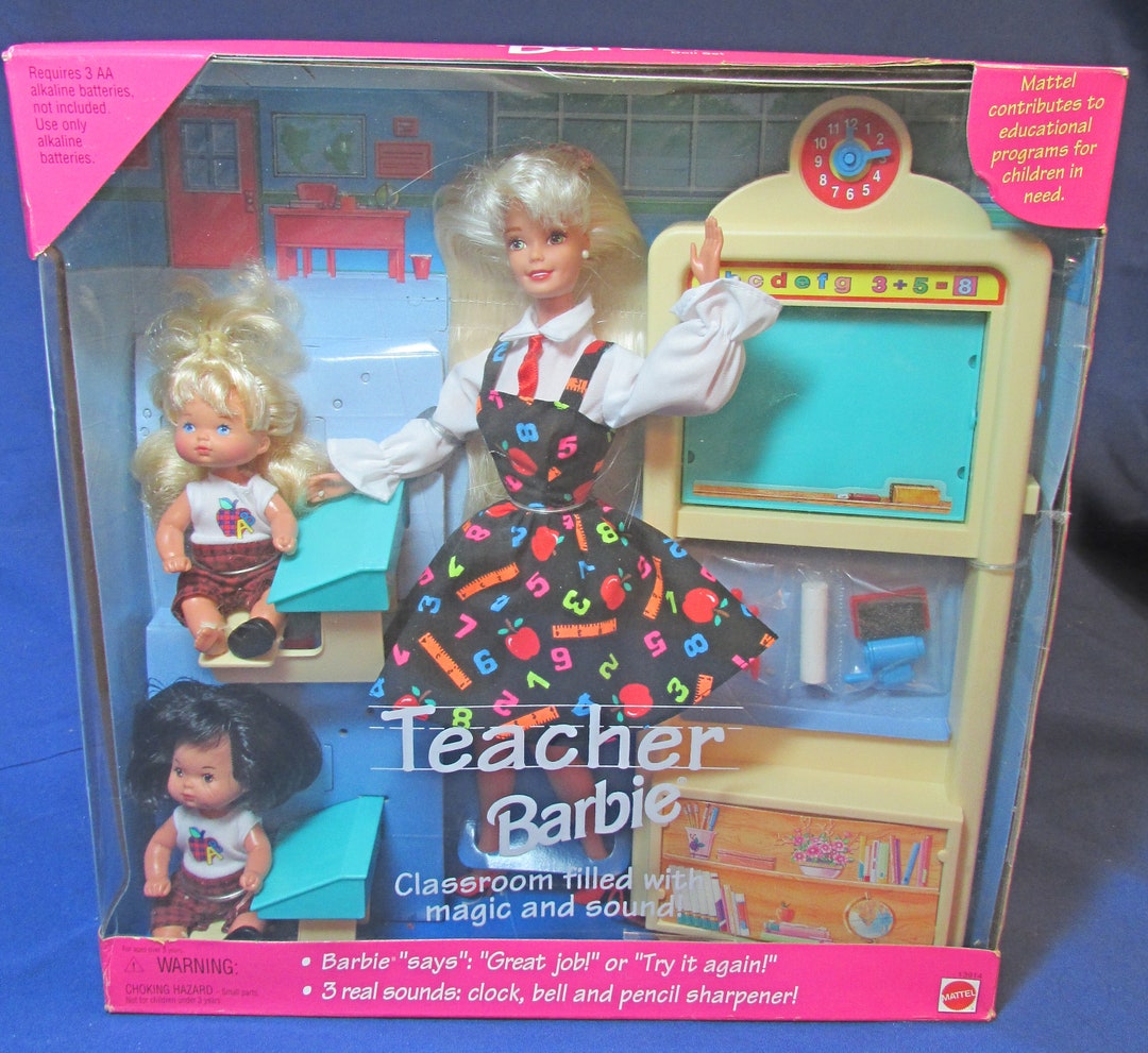 Barbie Teacher Doll Set W/2 Students Magic Classroom Sounds - Etsy