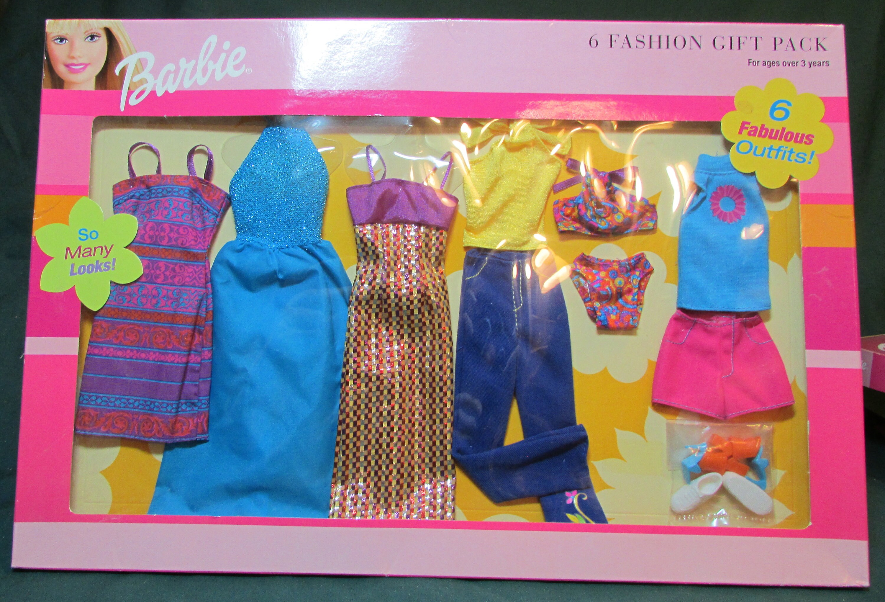 Barbie 6 Fashion Gift Pack 6 Tenues Fabuleuses 68073 2001 ONF
