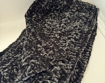 Hand Crochet Velvet scarf