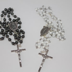 His and Hers Wedding Rosary Set