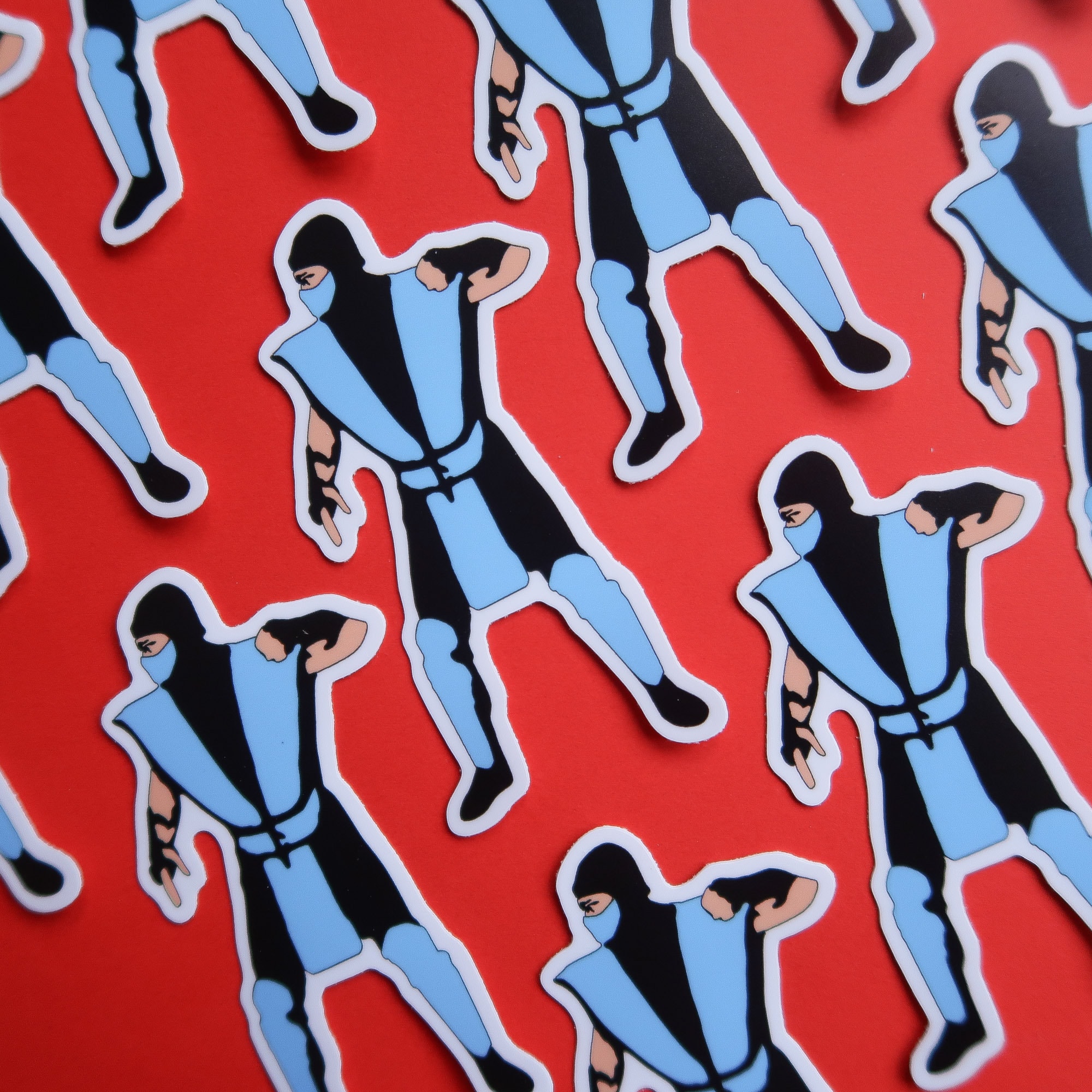 Subzero Mortal Kombat Ninja Matt Vinyl Die Cut Sticker - Arcade