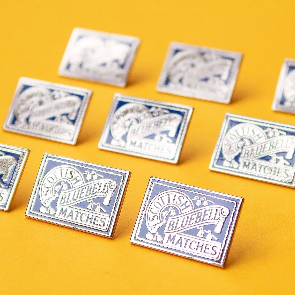 Scottish Bluebell Matches Hard Enamel Pin Retro Packaging Etsy