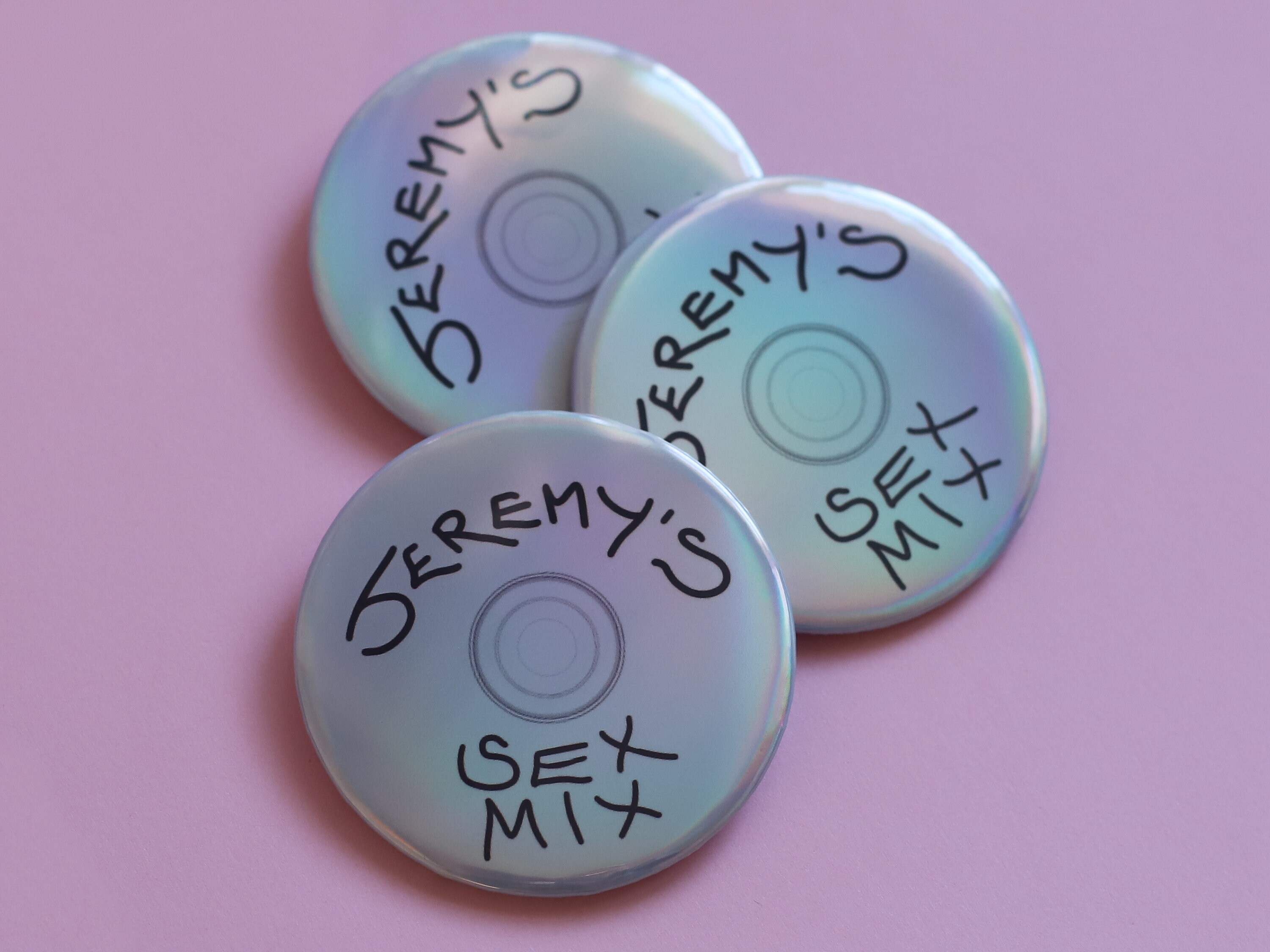 Peep Show Jeremy's Sex Mix CD - 58mm Pinback Button Badge - Mark