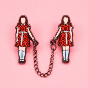 The Shining Twins chain pin - Overlook Hotel Carpet - Hard Enamel Pin - Stanley Kubrick- Horror Movie Film - Stephen King Flair - Dr Sleep