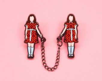 The Shining Twins chain pin - Overlook Hotel Carpet - Hard Enamel Pin