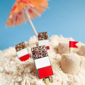 Fab Retro Ice Lolly Hard Enamel Pin Nostalgic Ice Cream Flair Badge - British Popsicle Pins