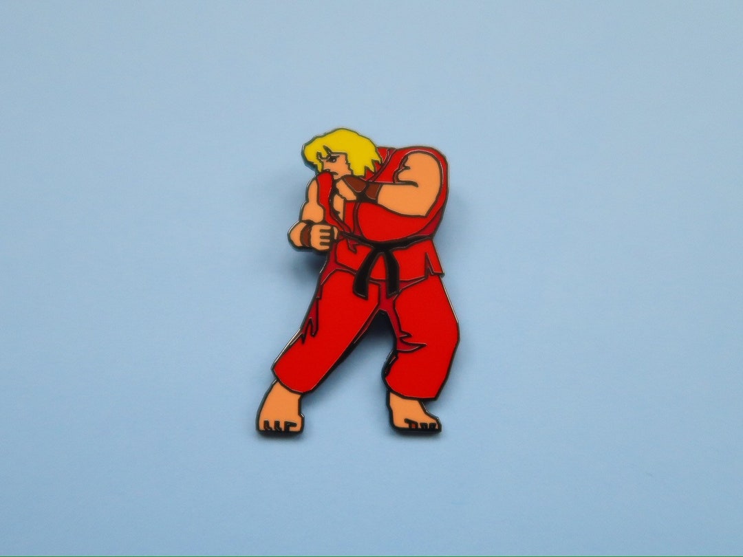 Ryu Street Fighter 2 Hard Enamel Pin Arcade Gaming Badge Sega 