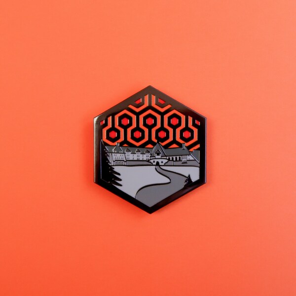 The Shining Carpet Overlook Hotel Hexagon Hard Enamel Pin Stanley Kubrick- Horror Movie Film - Stephen King Flair - Dr Sleep- Jack