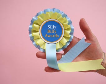 Silly Billy Awards - Stath Lets Flats - Rosette Ornament - Channel 4 Comedy Series - Jamie and Natasia Demetriou -  Michael & Eagle Lettings