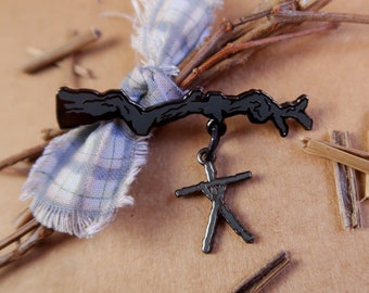The Blair Witch Projekt Stick Figur Hard Emaille Pin - Stick Charms - Horrorfilm Film - Twanas Flair - Ast