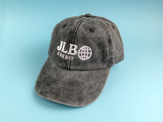 Peep Show JLB Credit Baseball & Trucker Caps - Grey Washed Vintage Hat - Mark Corrigan -Jeremy Usbourne - Super Hans - TV Series - Comedy