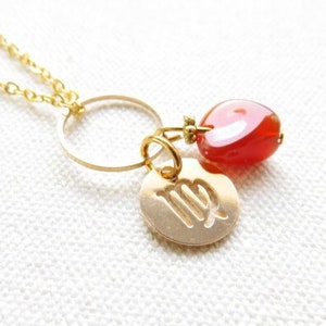 Carnelian necklace attributed to the sign of the virgin ref.18781