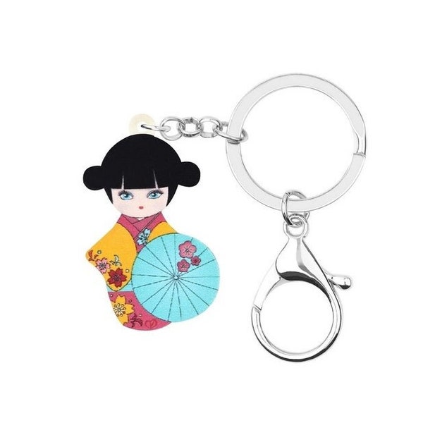 Porte-clés poupée japonaise réf.221112