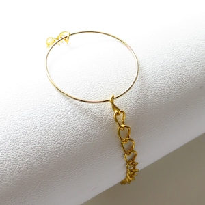 golden links ring bracelet