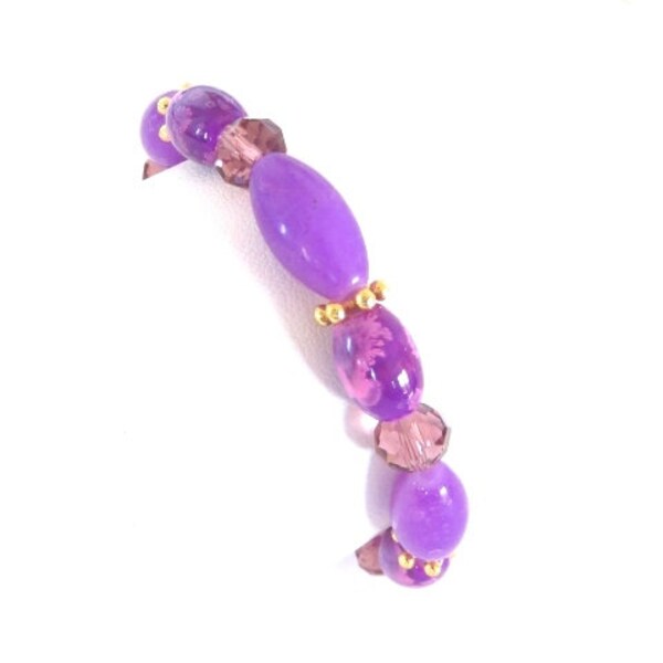 Bracelet perles violettes réf.19060