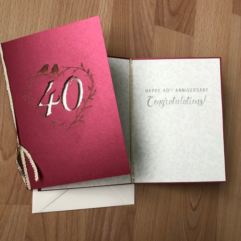 Anniversary Laser Cut and Etched Cards Etsy