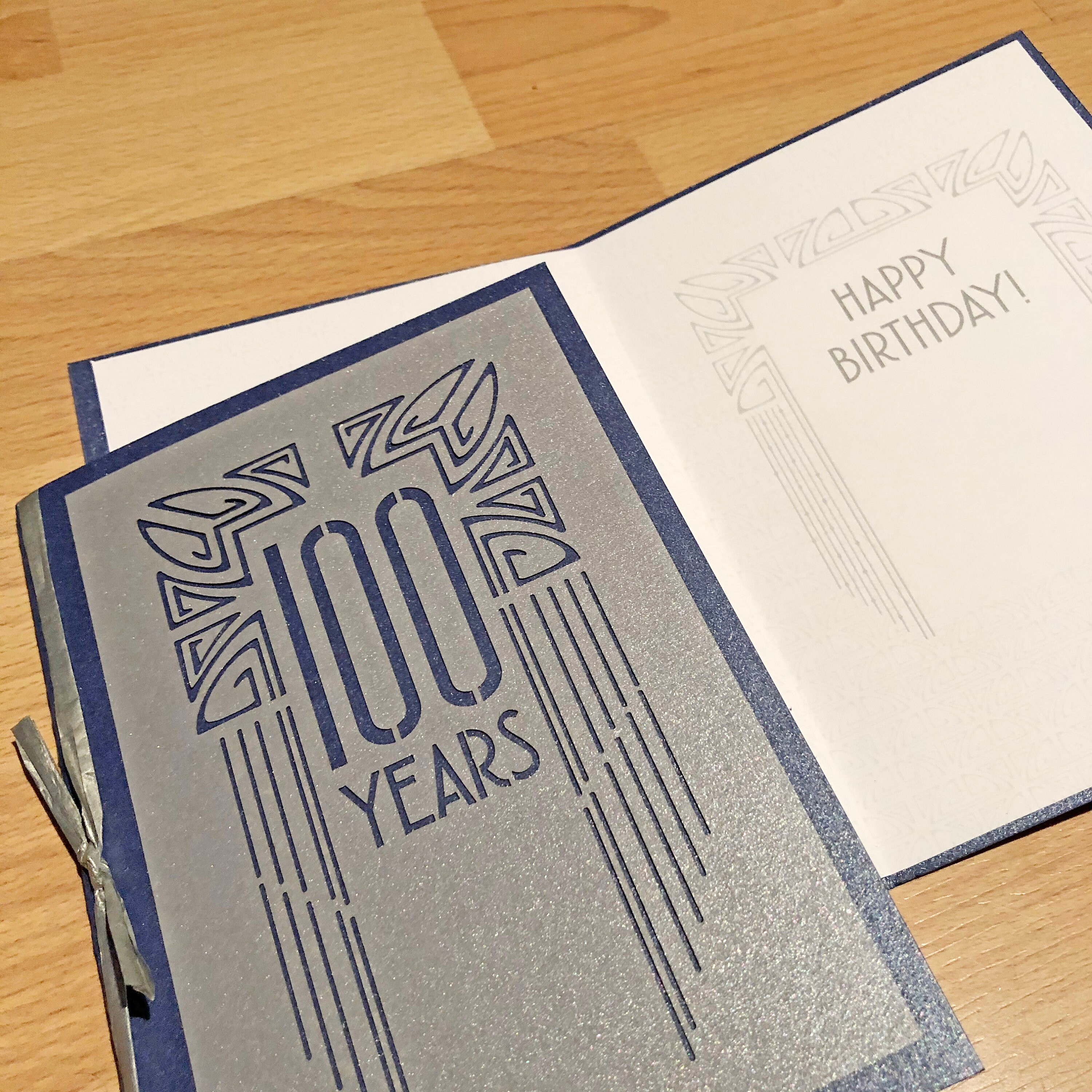 Art Deco Laser Cut Birthday Cards 100 Years and Others Etsy UK