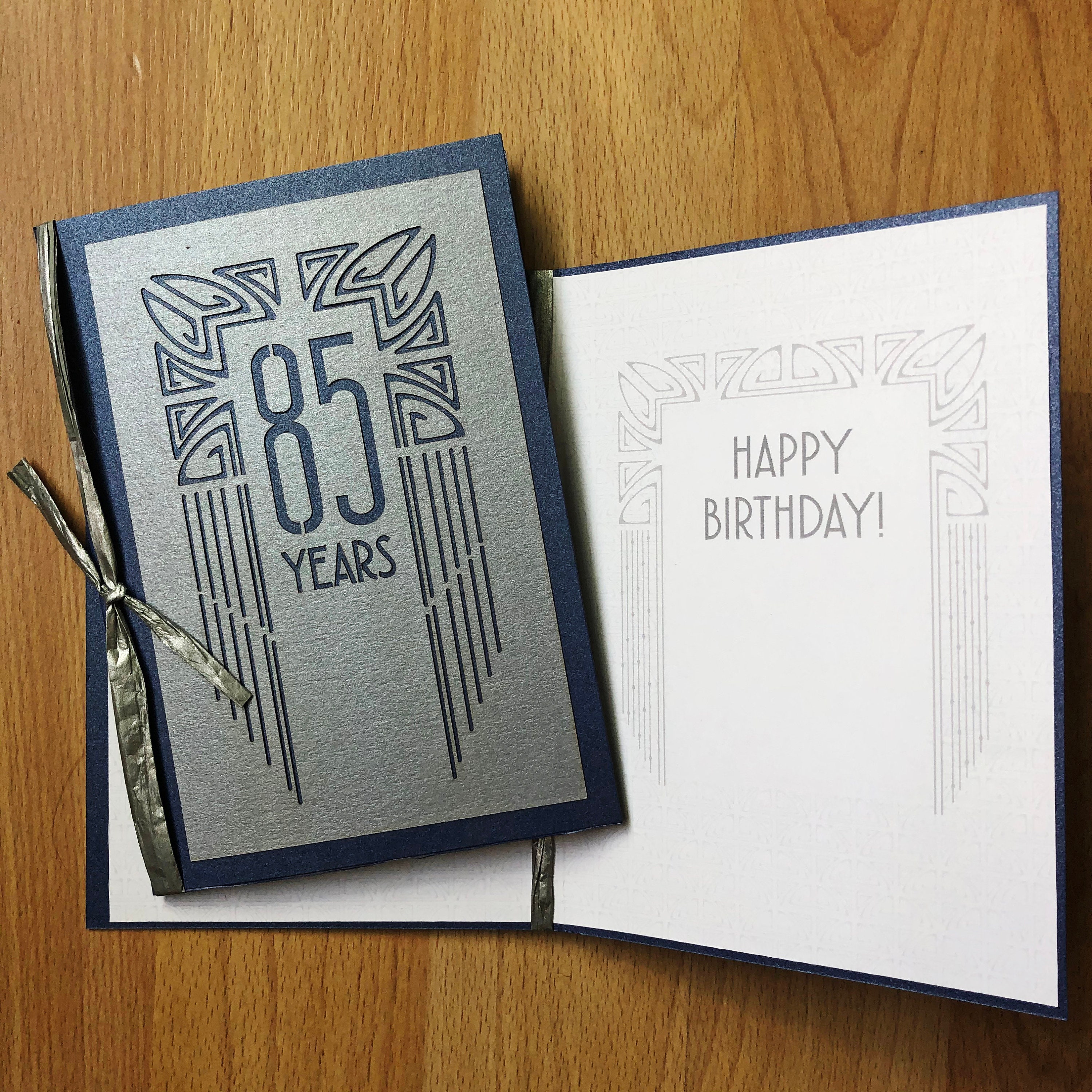 Art Deco Laser Cut Birthday Cards 100 Years and Others Etsy UK