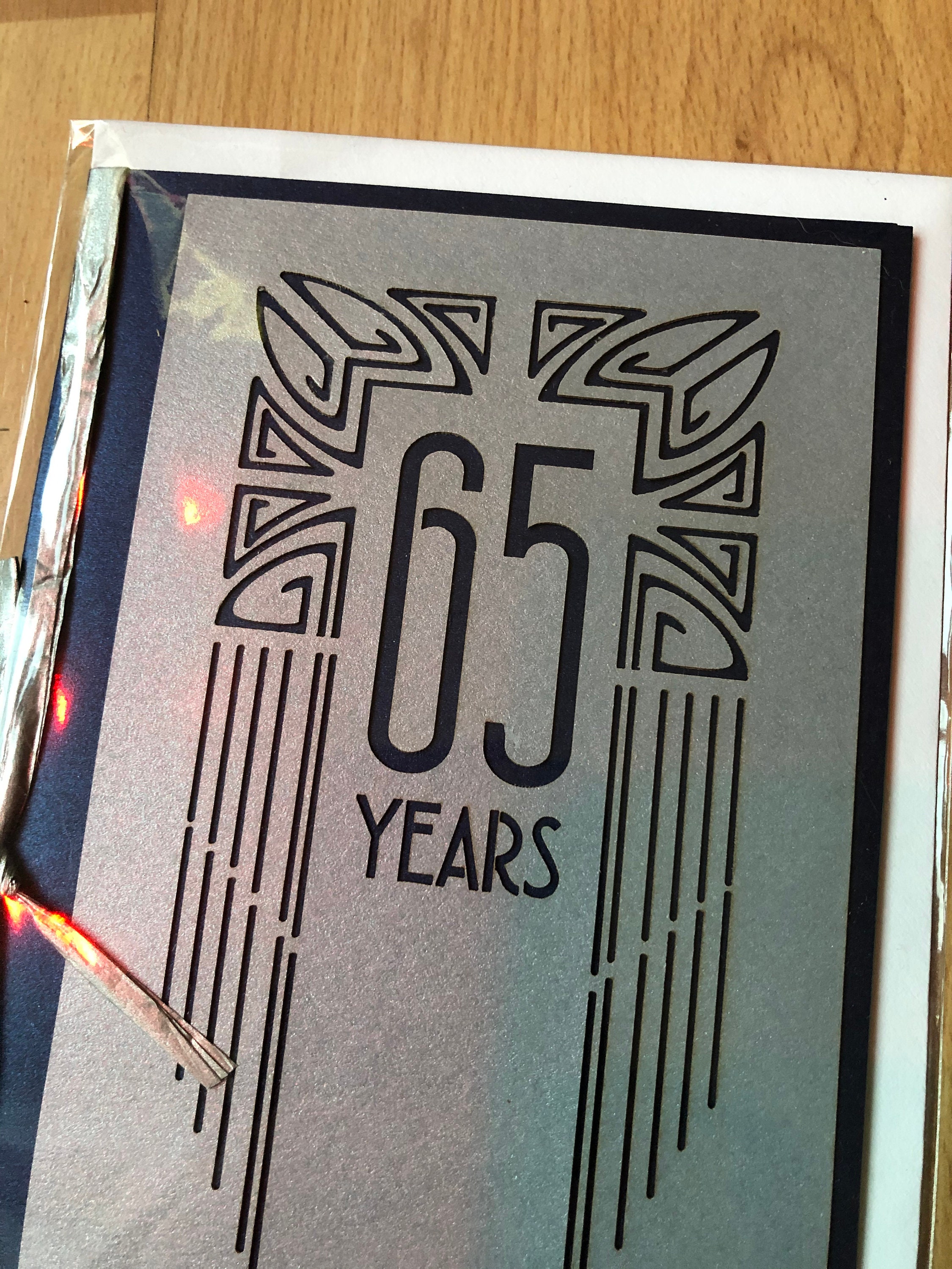 Art Deco Laser Cut Birthday Cards 100 Years and Others Etsy UK