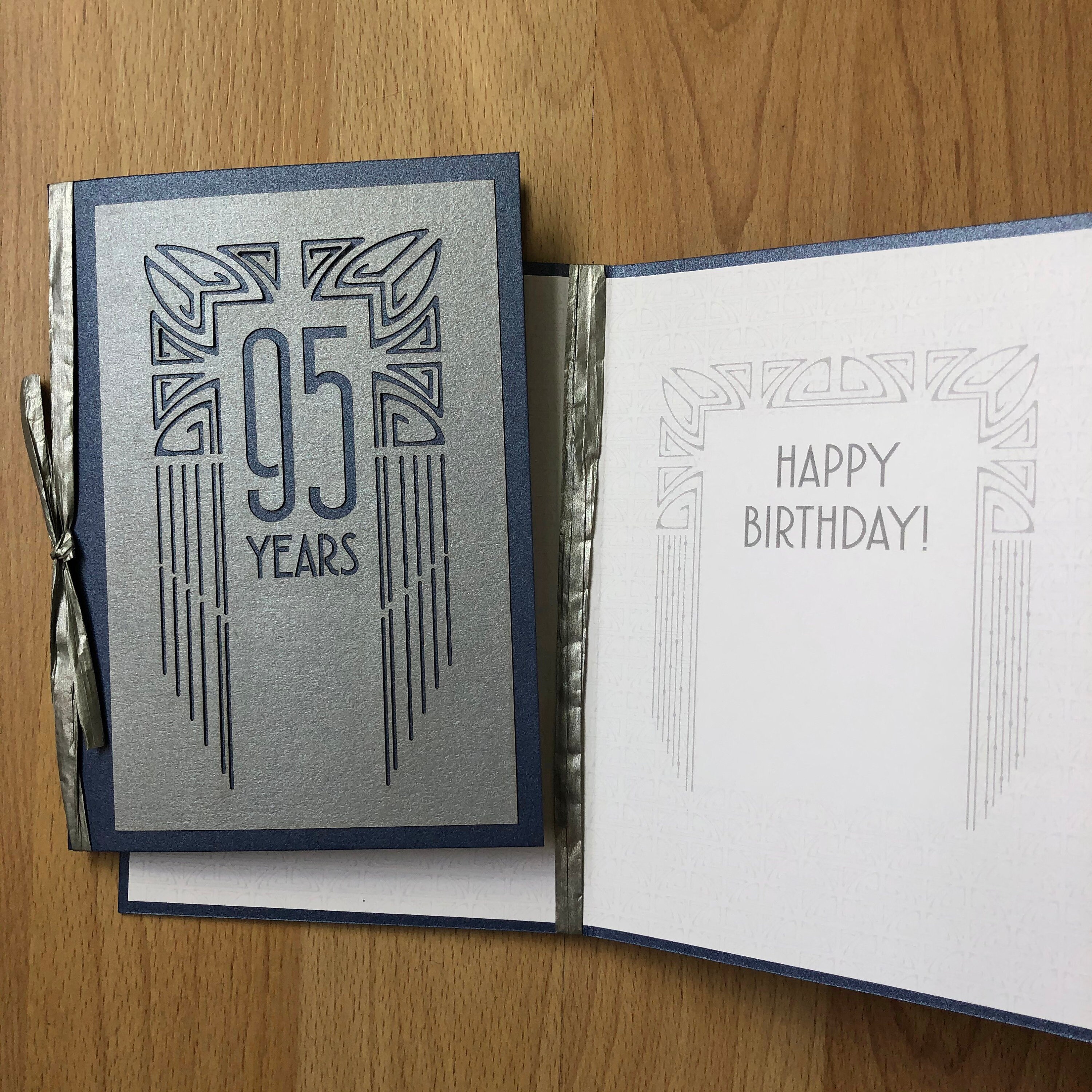 Art Deco Laser Cut Birthday Cards 100 Years and Others Etsy UK