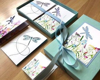 Dragonfly Laser Cut Cards Boxed Gift Set