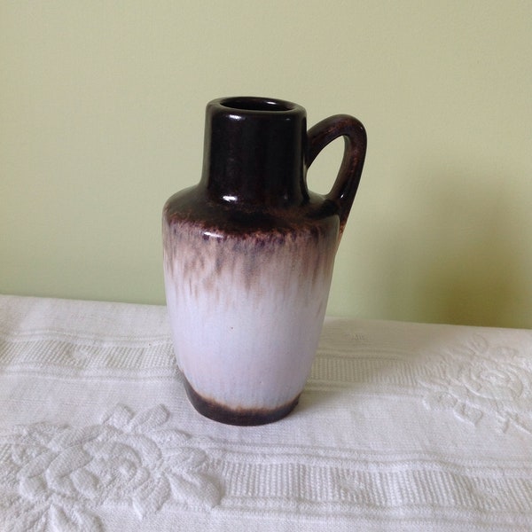 Scheurich small vase West Germany vase # 405-13.5 - jar with handle - retro collection - glazed handle // Made in West Germany