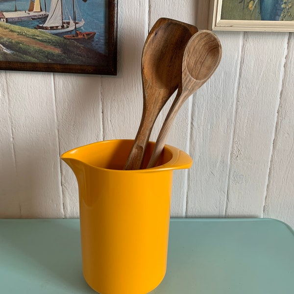 Rösti Denmark Erik Lehmann design yellow melamine jug tools century modern pot plastic utensil // Made in Denmark